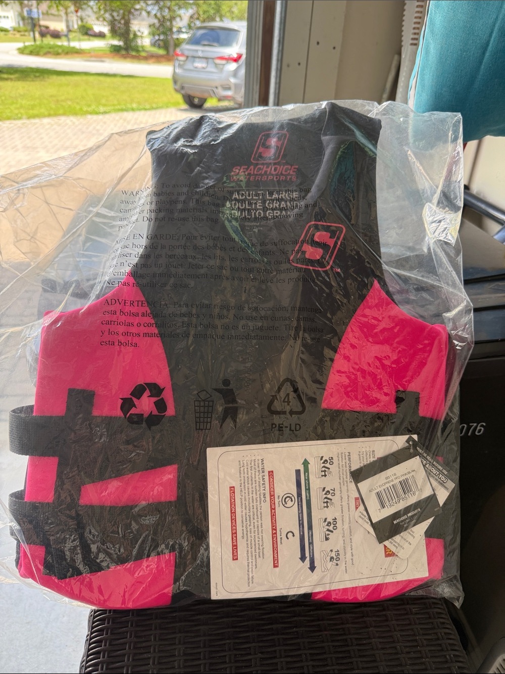 Adult Life Jacket - Women's Pink and Black PFD